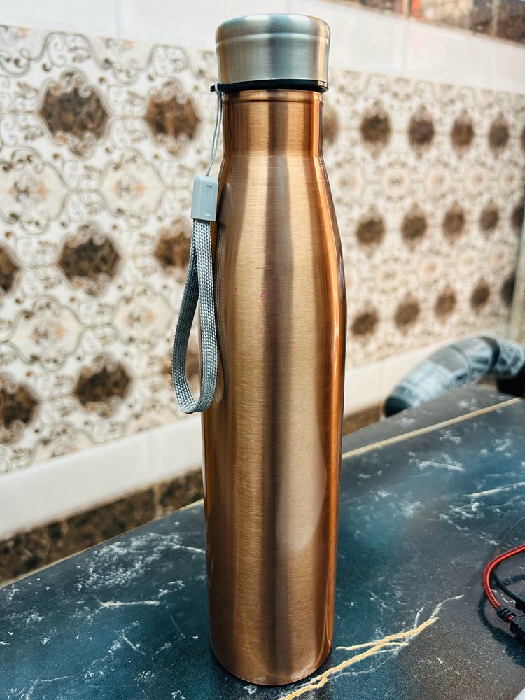 Stain Less Steel Water Bottle Copper Plated