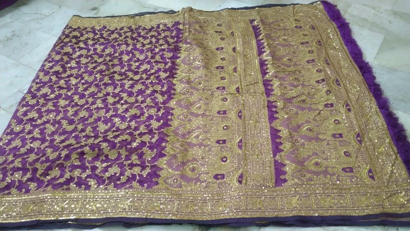 Expensive 🫰 Purple 💜 Beautiful Saree 🔥