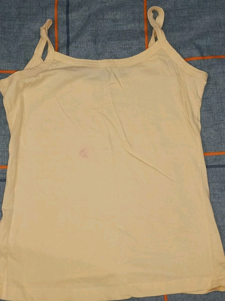 LUX Yellow Speghetti Top (Innerwear)