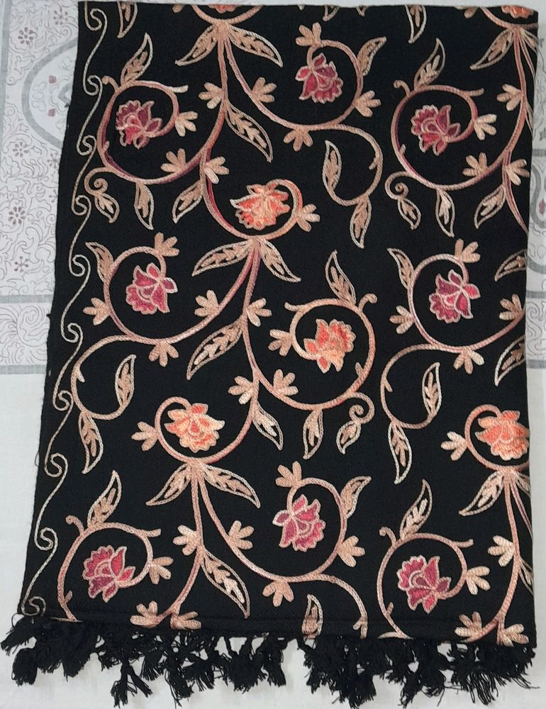 Kashmiri Aari Embroidered Wool Stole