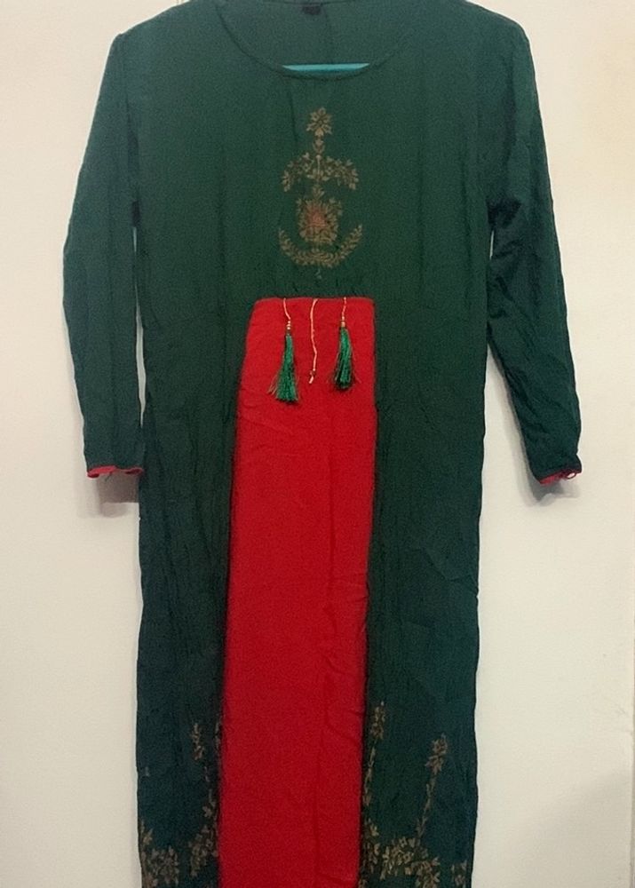 Green Red Kurta ❤️💚