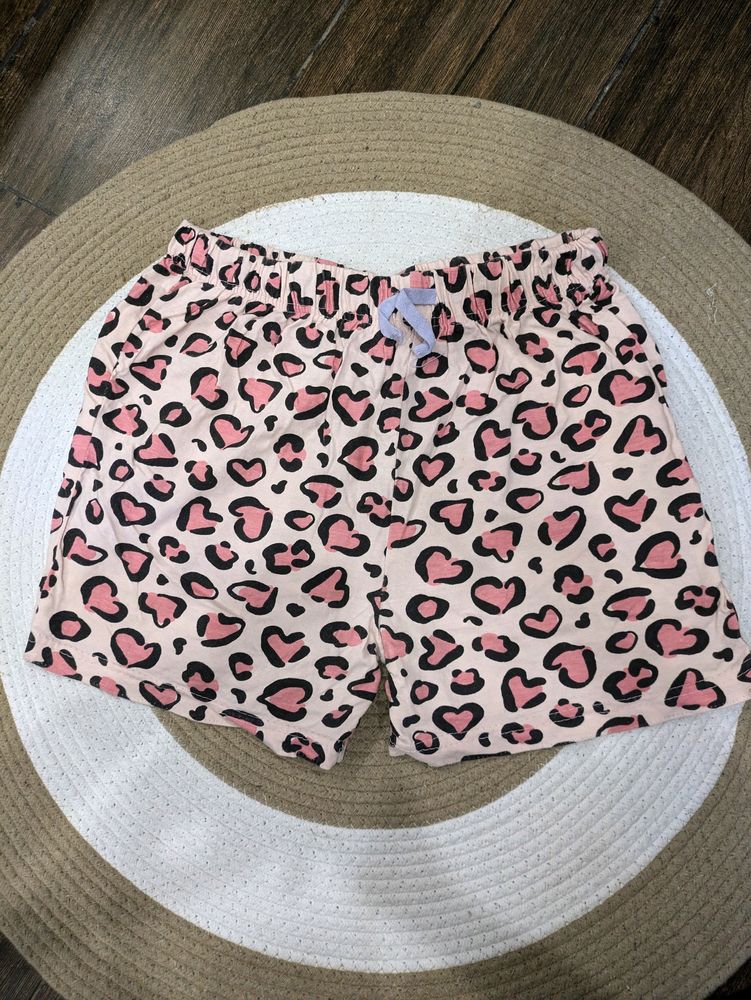 Heart Print Shorts