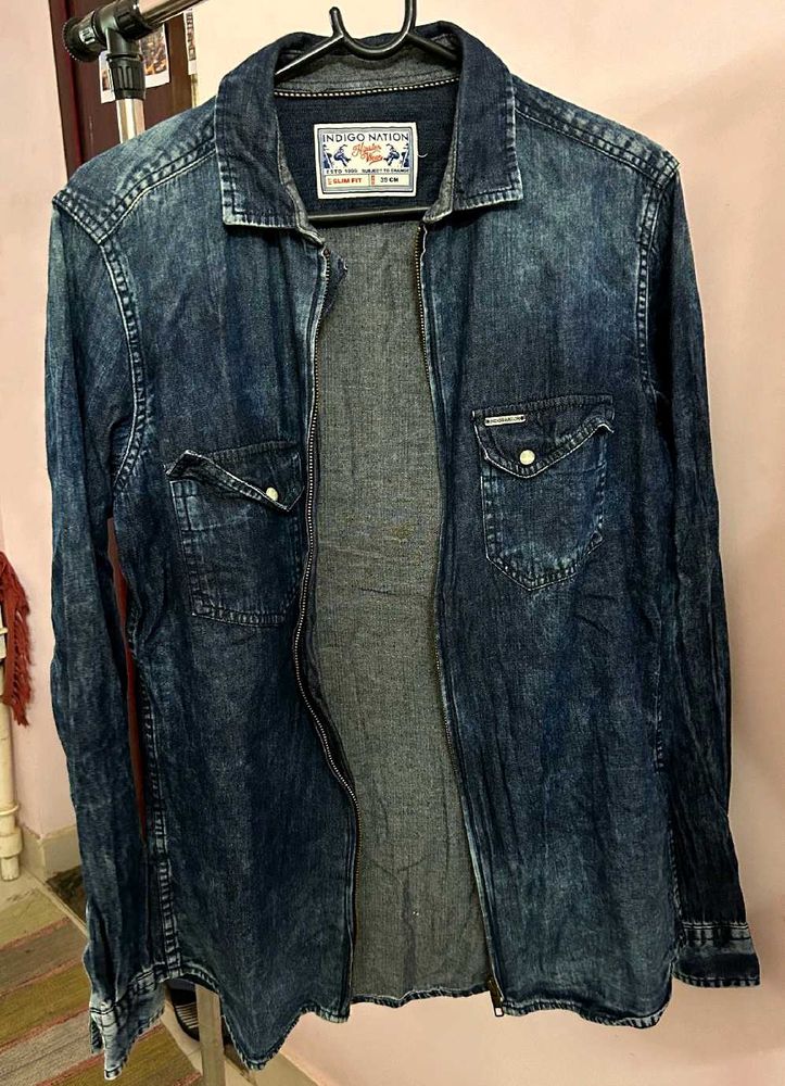 Indigi Nation denim jacket size-39cms shaded luk