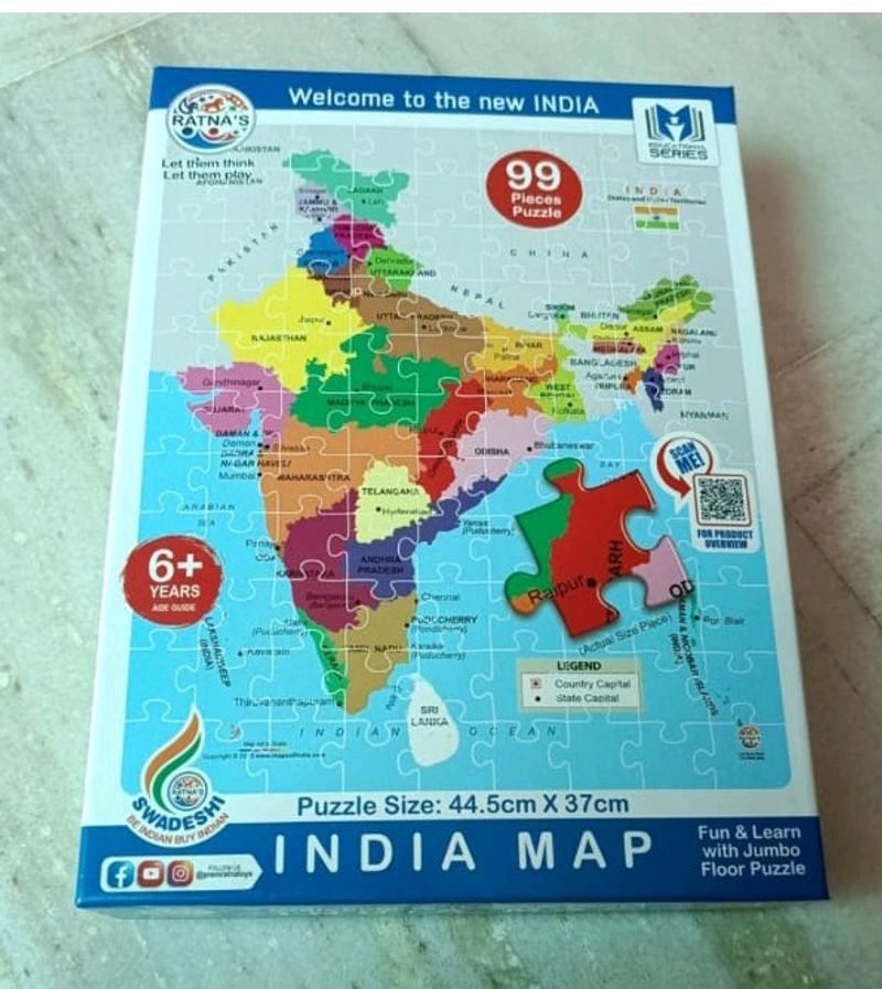 Indian Map Puzzle Game For Kids