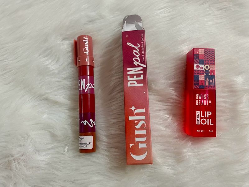 Gush Beauty Pen-pal And Swiss Beaut Lip Oil