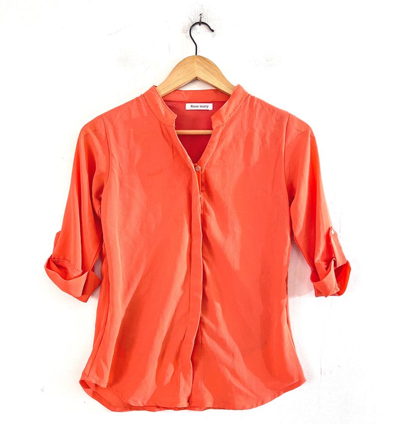 Coral Button Up Shirt (Women)