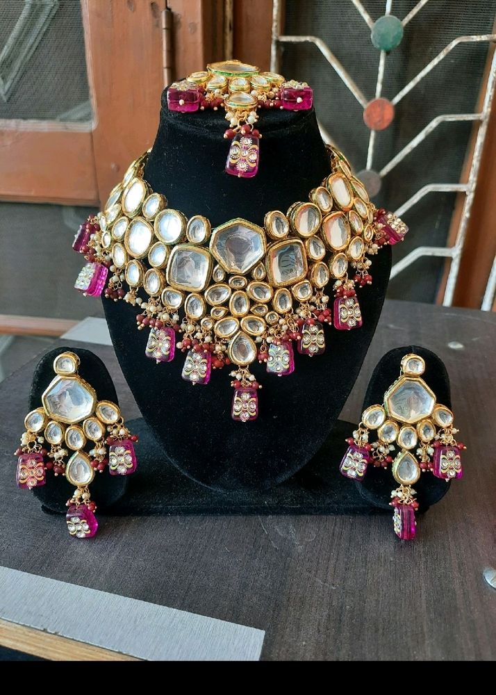 Most Elegant Kundan Purple Set