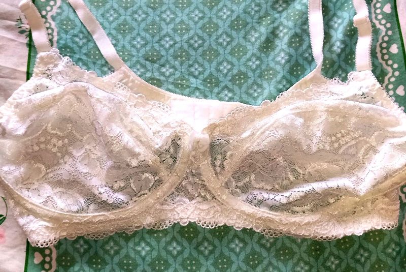 White Lace Bra