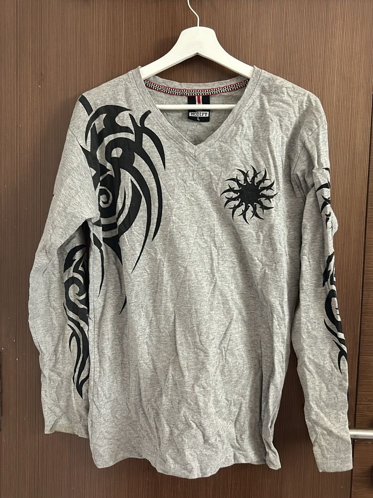 2 Combo Funky Grey Tshirt With Gothic Design