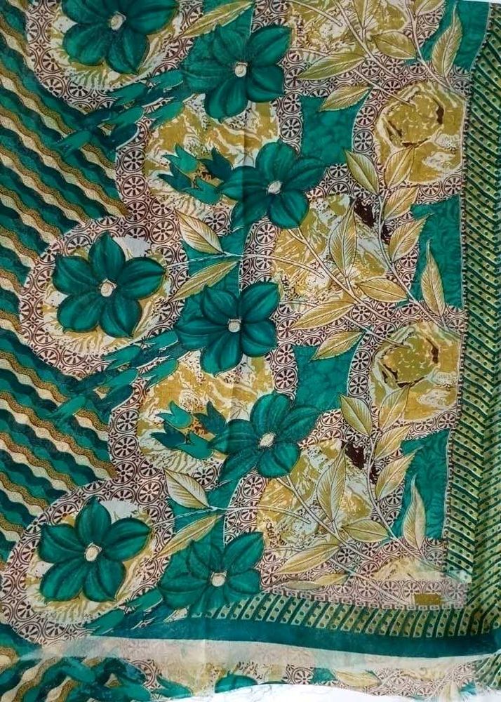 Green Floral Saree