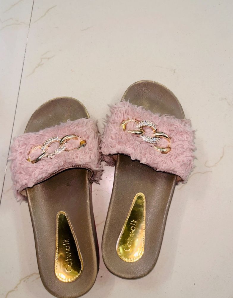 New Catwalk Emblished Pink Flip flops