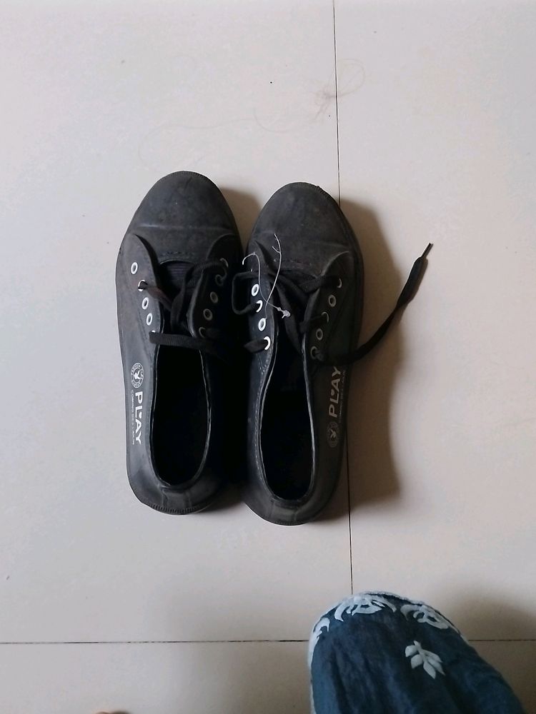 Black Plastic Shoes For Men Size 8