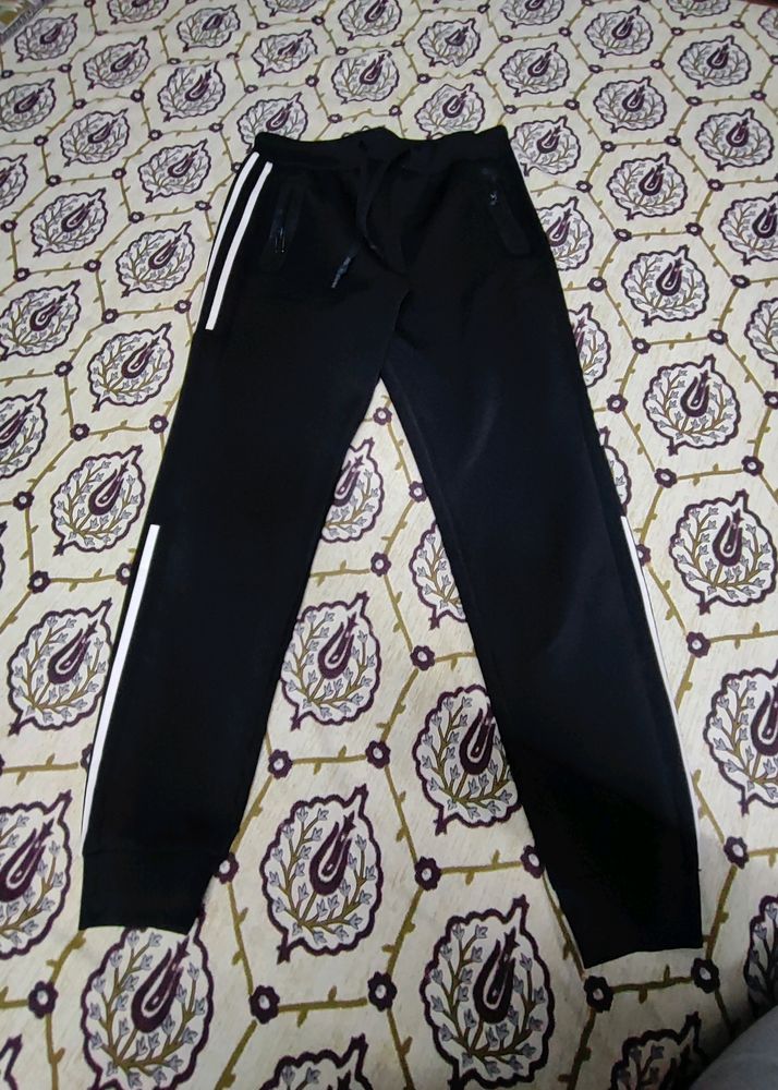 HRX Black Solid Active Joggers