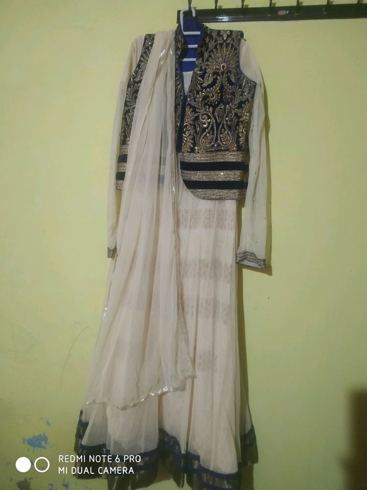 New Anarkali Gown With Dhopatta
