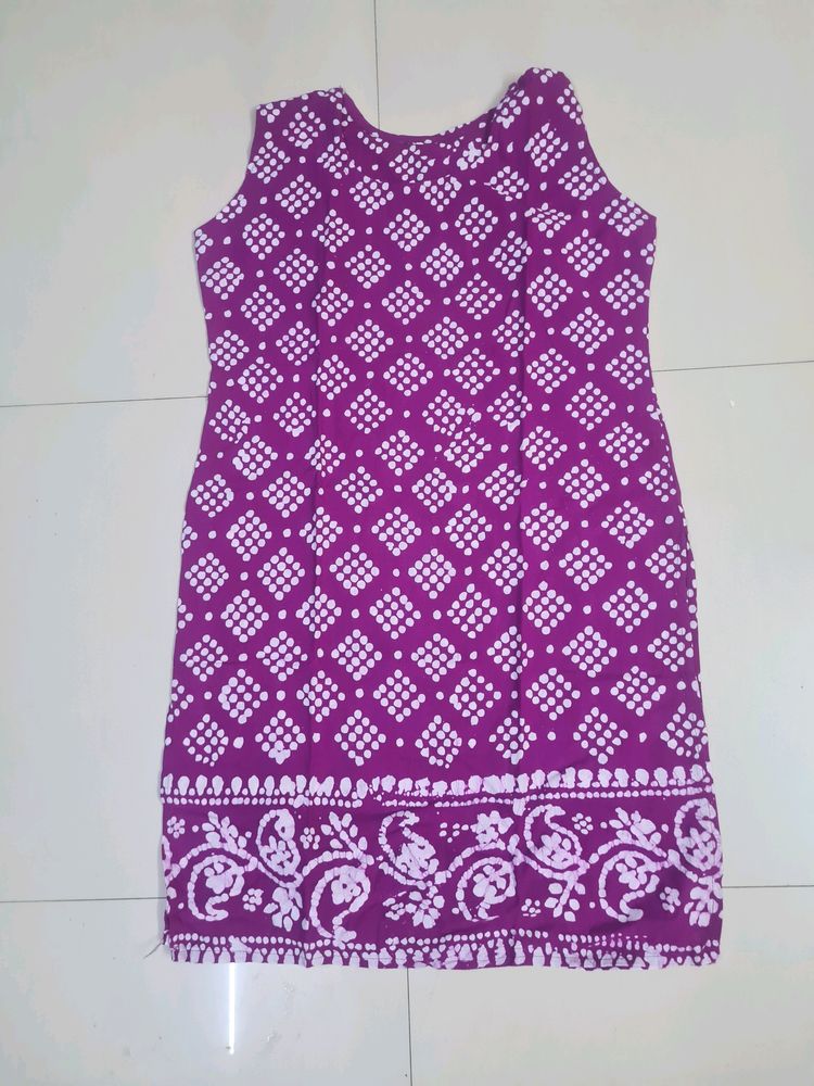 Pure Cotton Bandhani Print Kurta