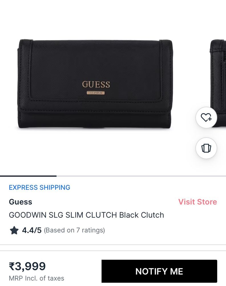 GUESS Black Clutch