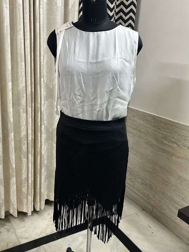 Fringe Skirt And Top Combo