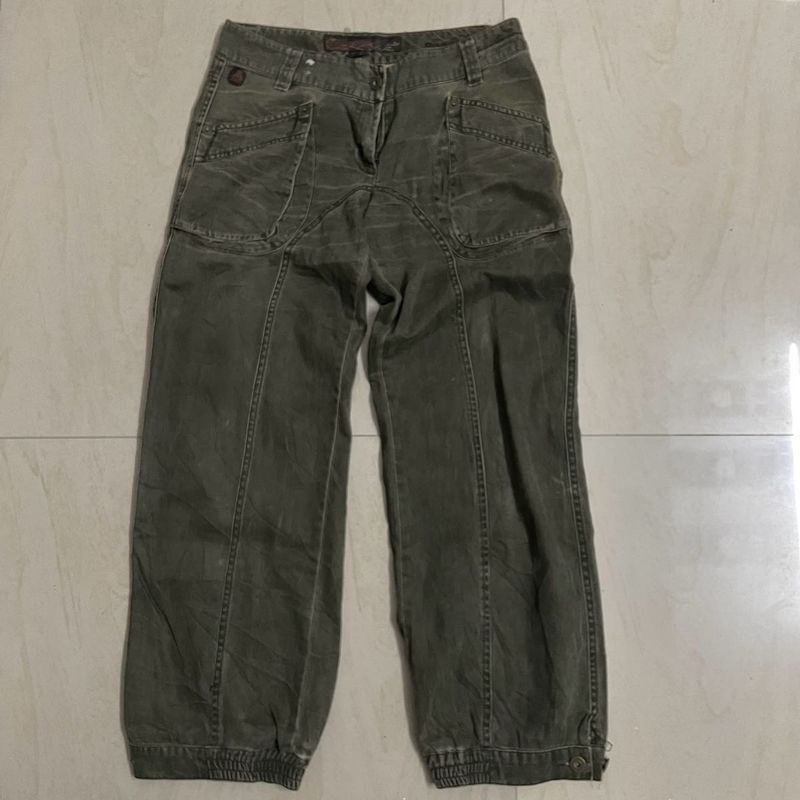 Olive Green Trendy Baggy jeans women y2k