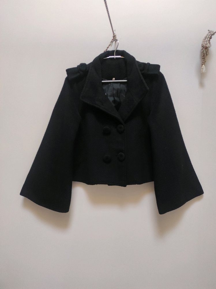 Crop Collared Overcoat