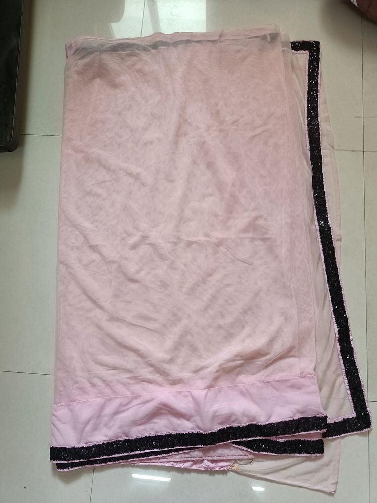 Beautiful Light Pink Net Saree . Grab Now 😍🤌🏻