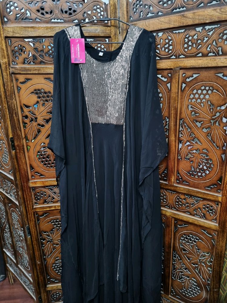 New Party Wear Long Gown Dress With Tag