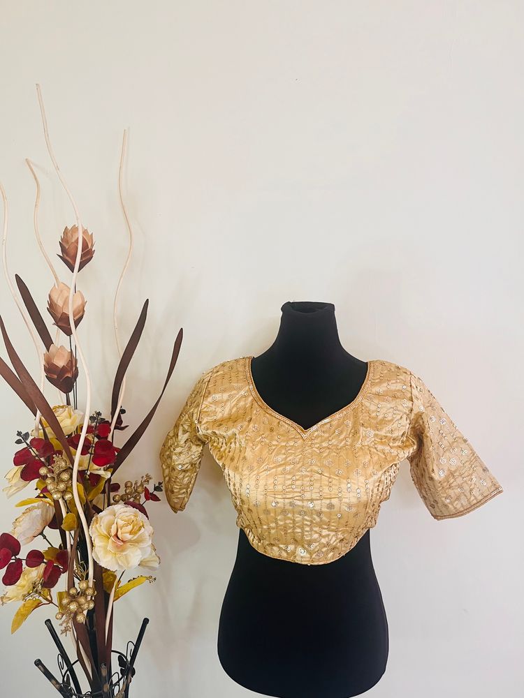 Brand New Designer Golden Blouse