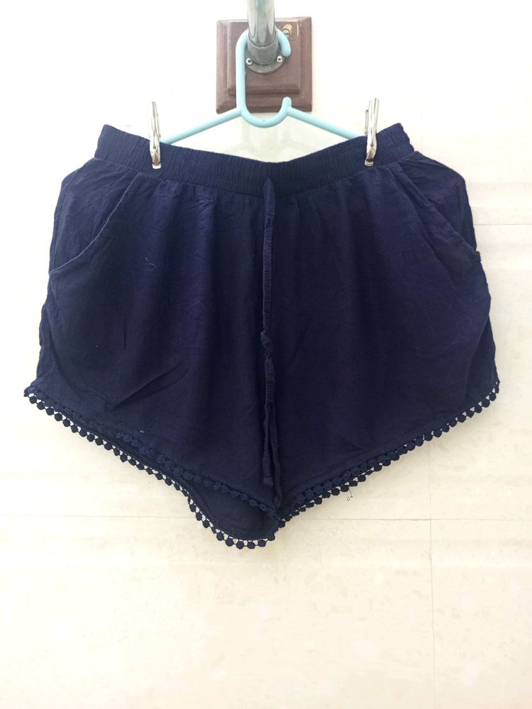 Beautiful Navy Blue Shorts For Women's