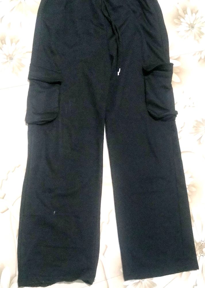 Cargo black pants for women