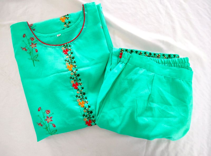 Turquoise Green Kurta Sets (Women's)