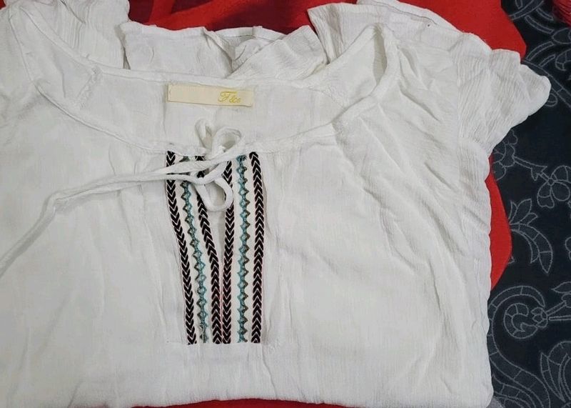 Beautiful White Cape Type Top For Girls (New One )