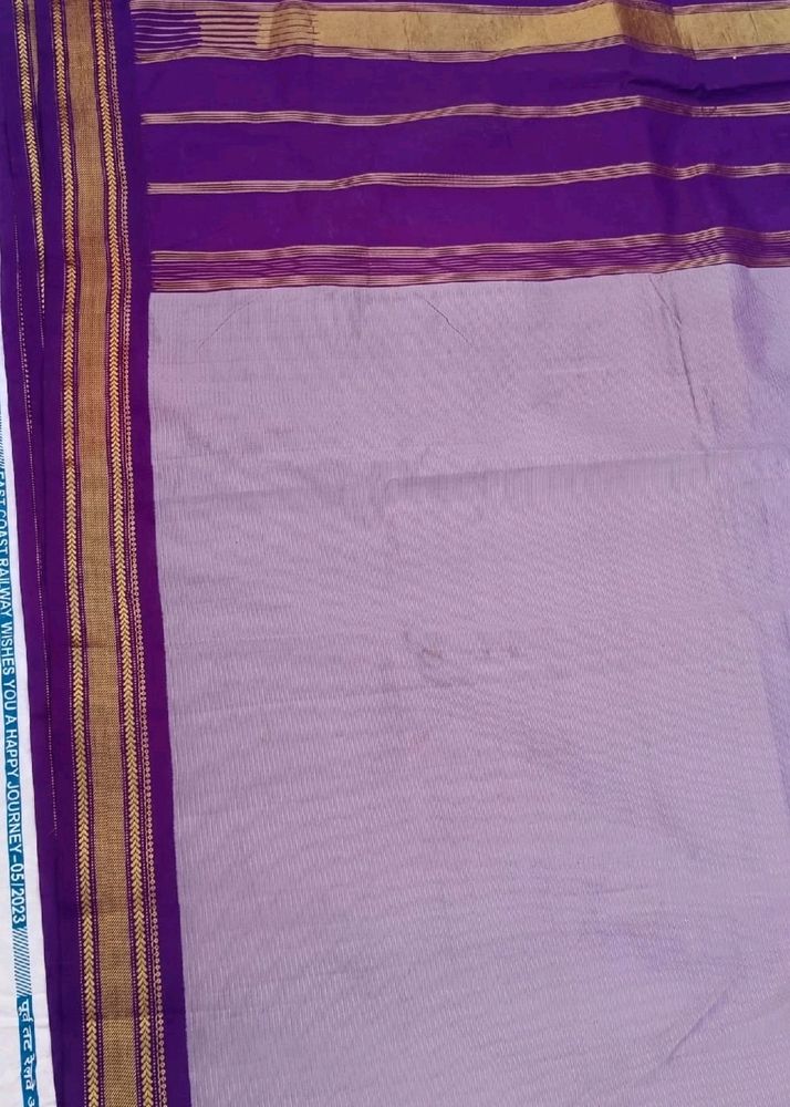 Lavender With Purple Silk Saree