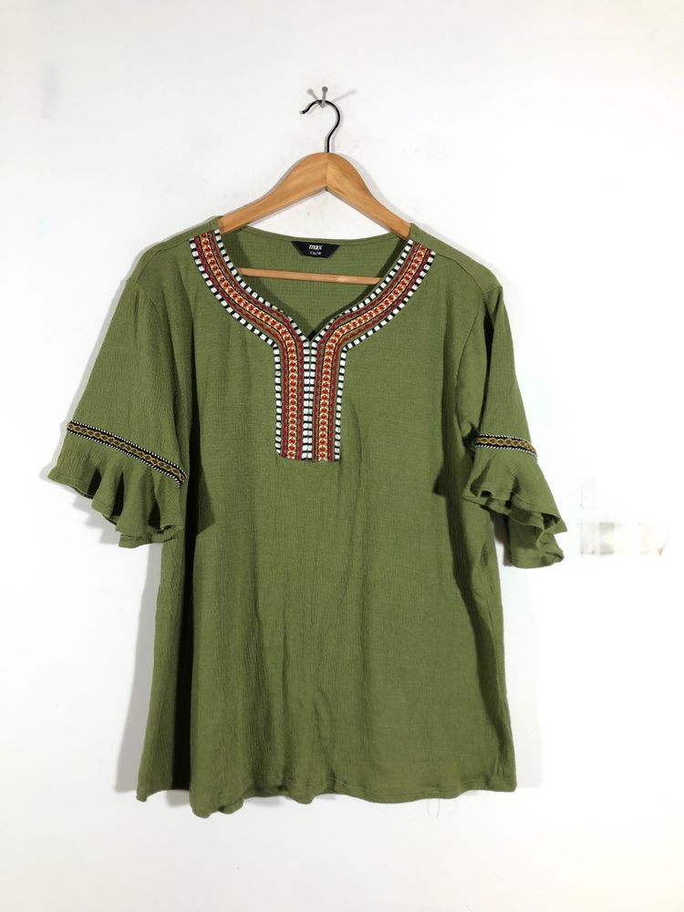 Olive Green A-Line Top(Women’s)