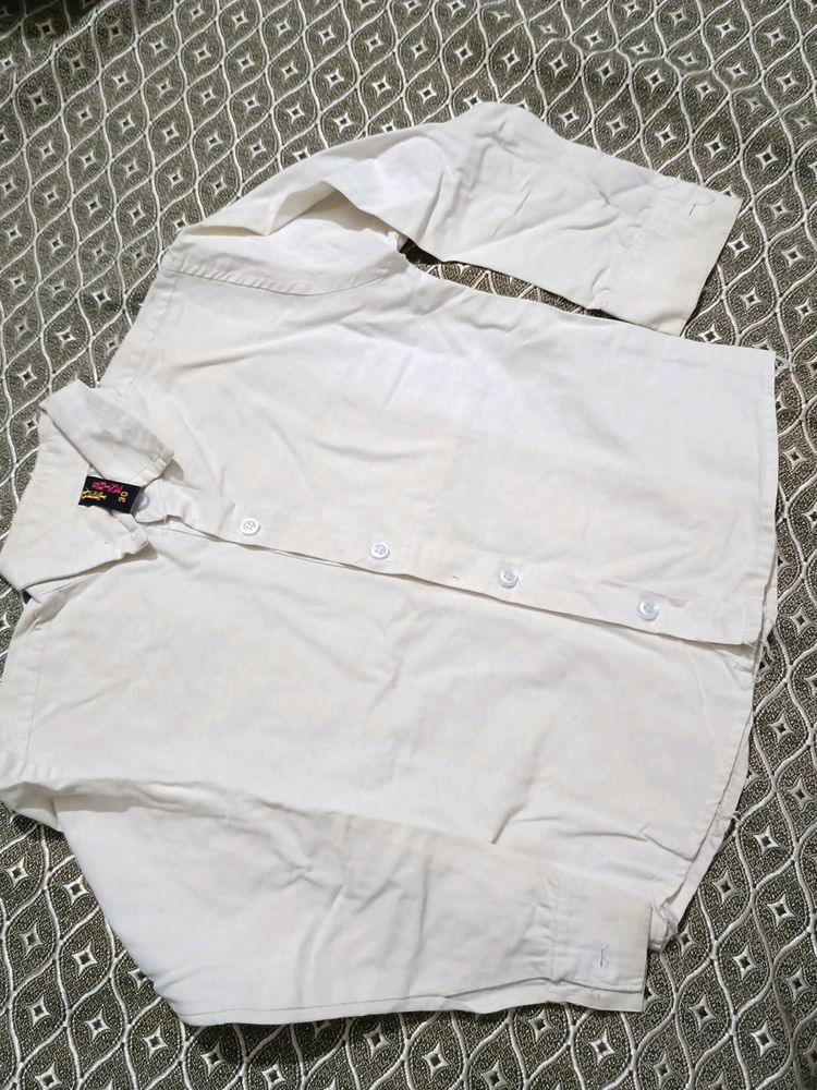 Once Used White Shirt For Kids Size 30