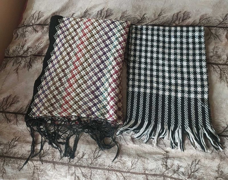 Brand New Wollen Muffler / Stole / Scarf Pack Of 2