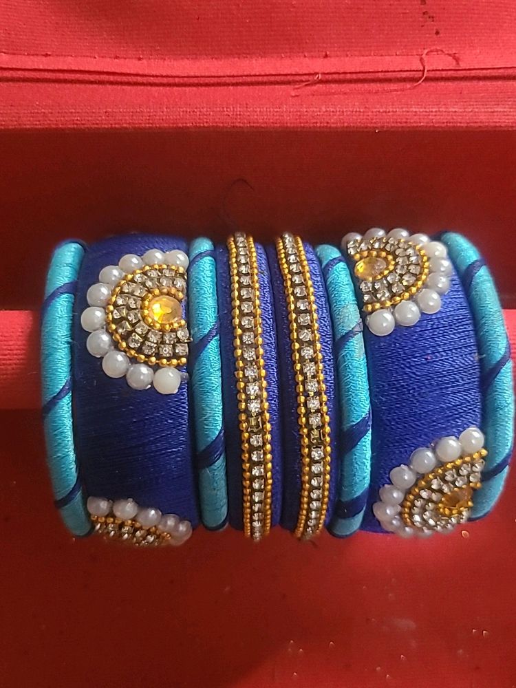 Thread Bangles With Ston