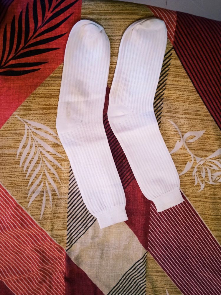 Branded White Socks