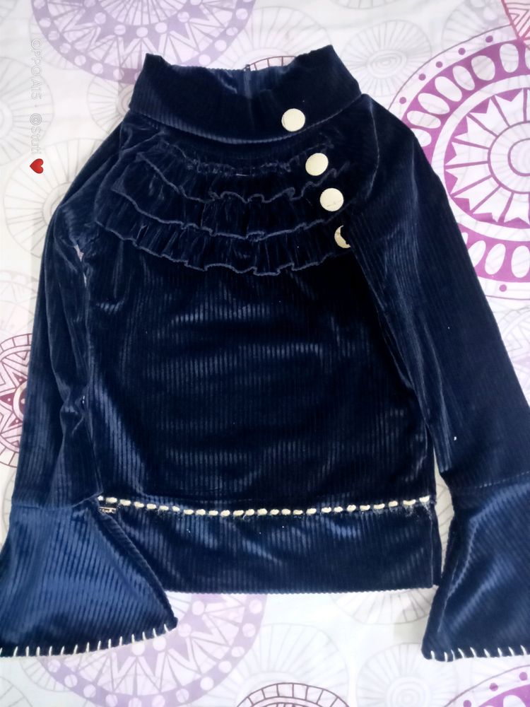 Fully Velvet Top For Girls.