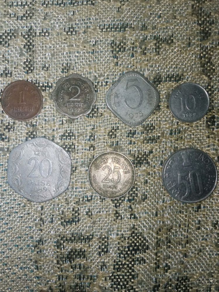 1 To 50 Paisa Coin Very Rare