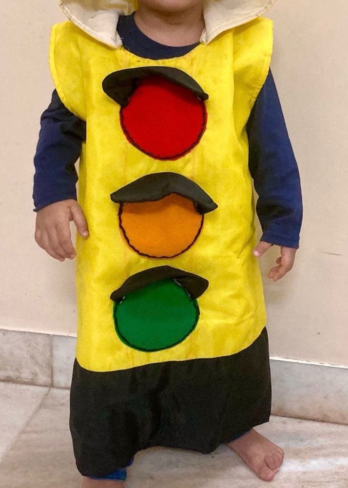 Unisex Traffic Signal Costume( Fabric With Lining)