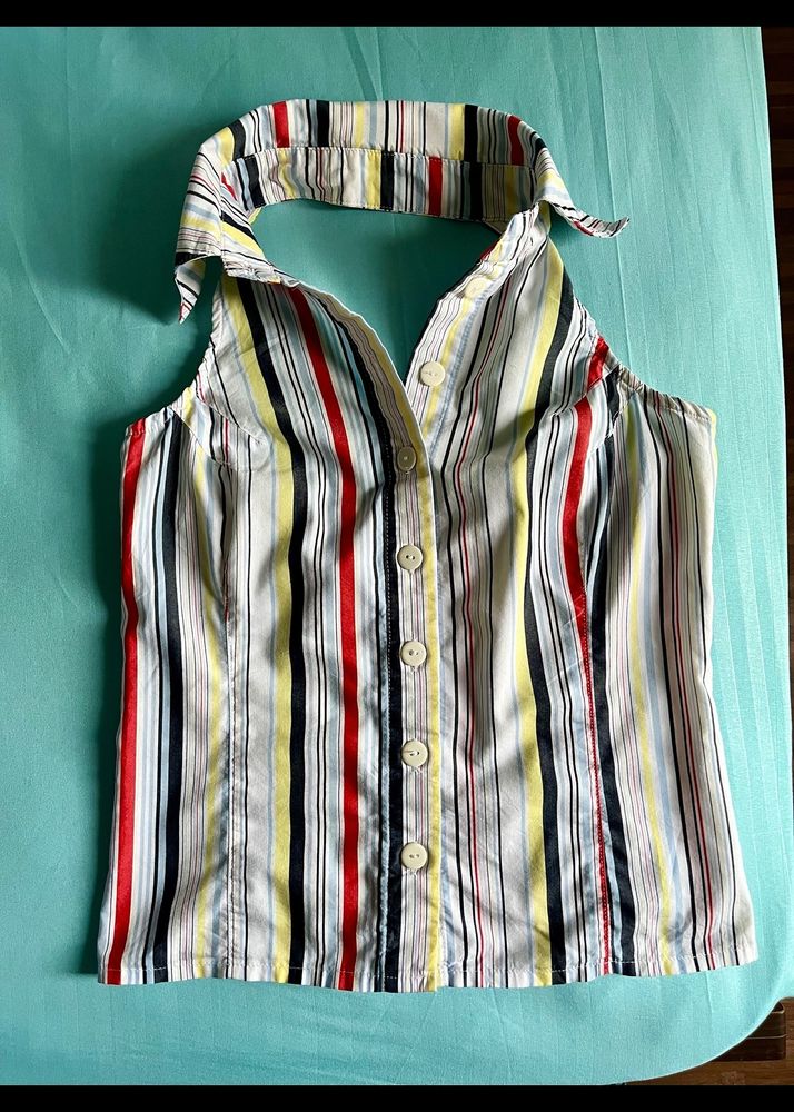 Vintage Striped Halter Top