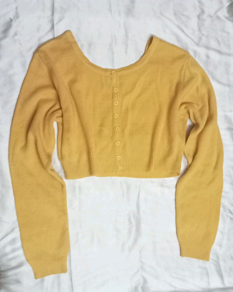 Yellow Oversized Cardigan