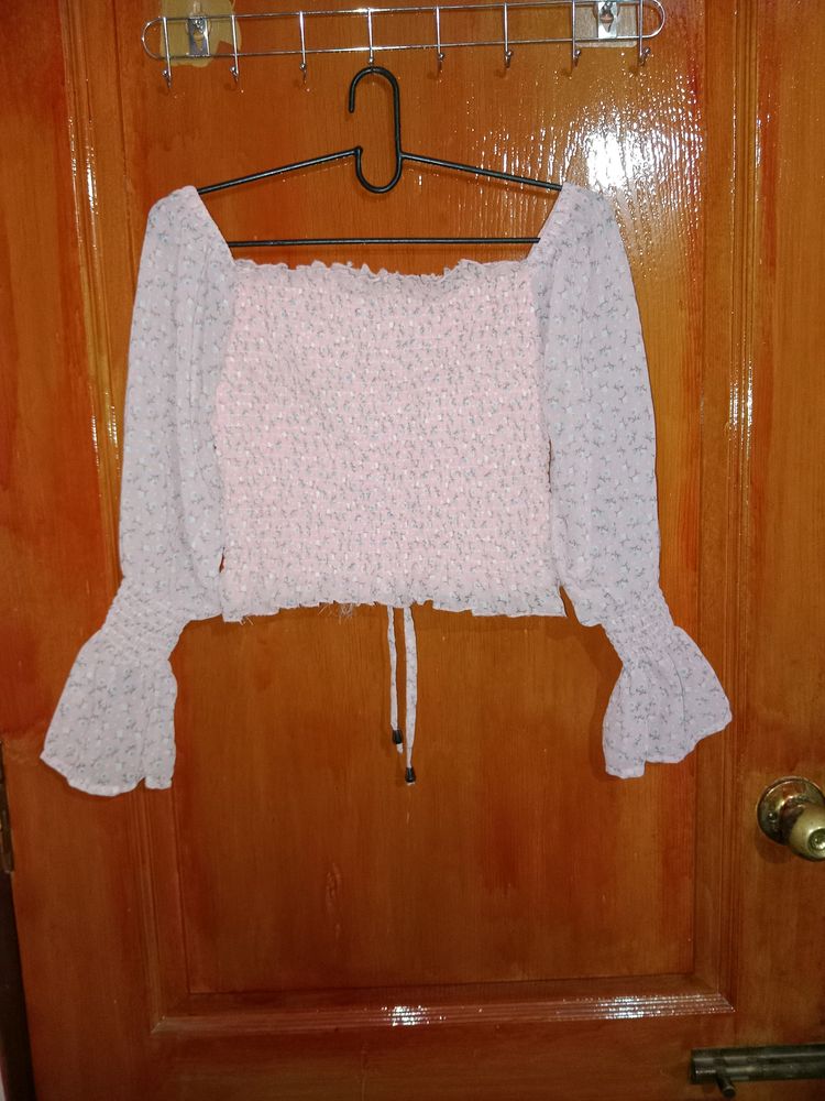 Peach Crop Top