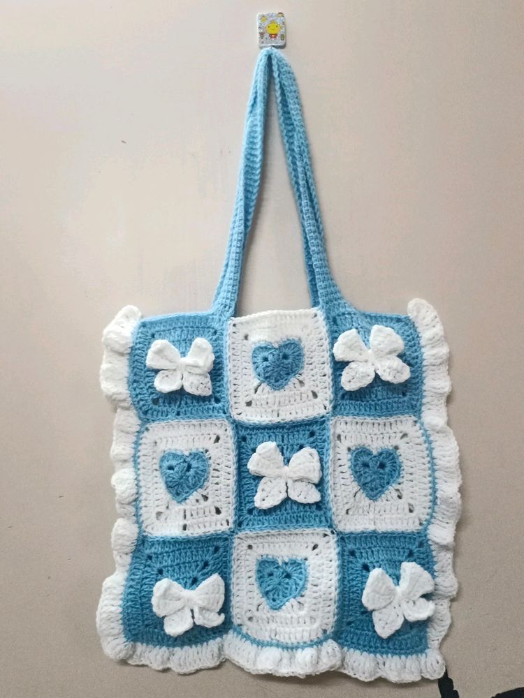 Handmade Tote Bow Heart Bag