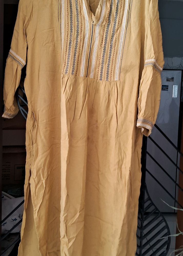 Mustard Color Kurta