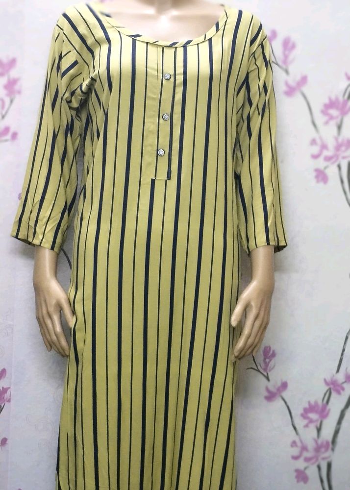 Kurti 1 piece linean cream latest fancy/western/Un