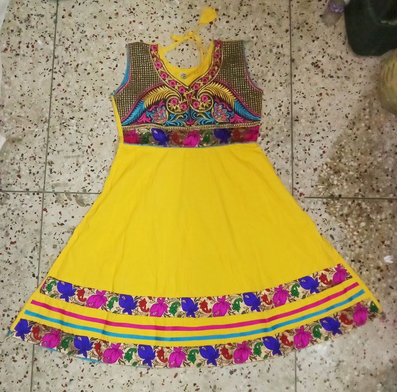 Cotton Floral Ladies Anarkali