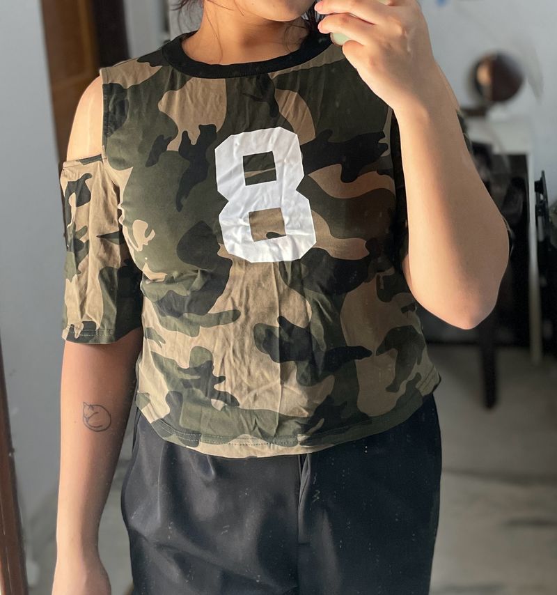 Army Print Top