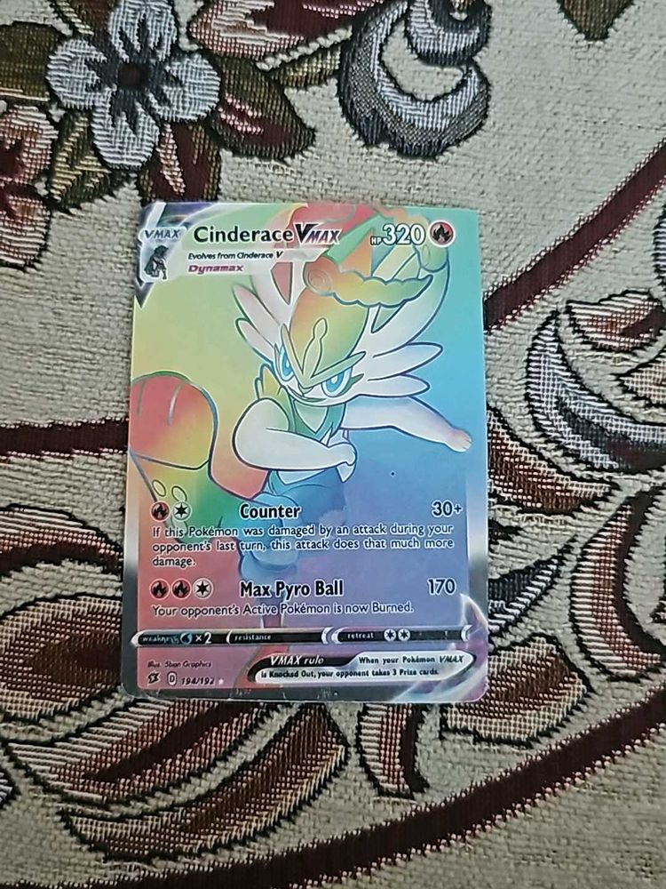 Pokemon Rainbow Cindrace VMax .