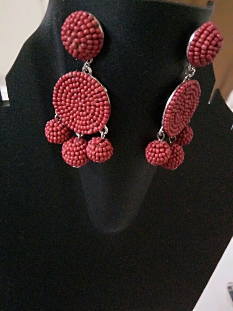 Rounded Beaded Earring