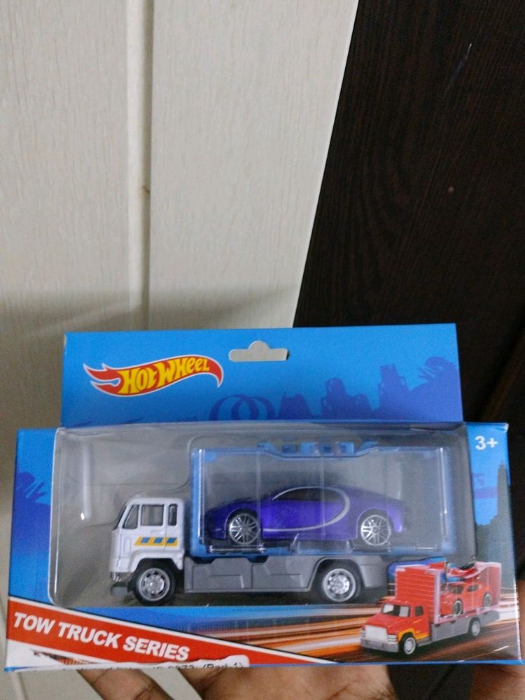 Hotwheels Car With Truck Carrier (Buggati)